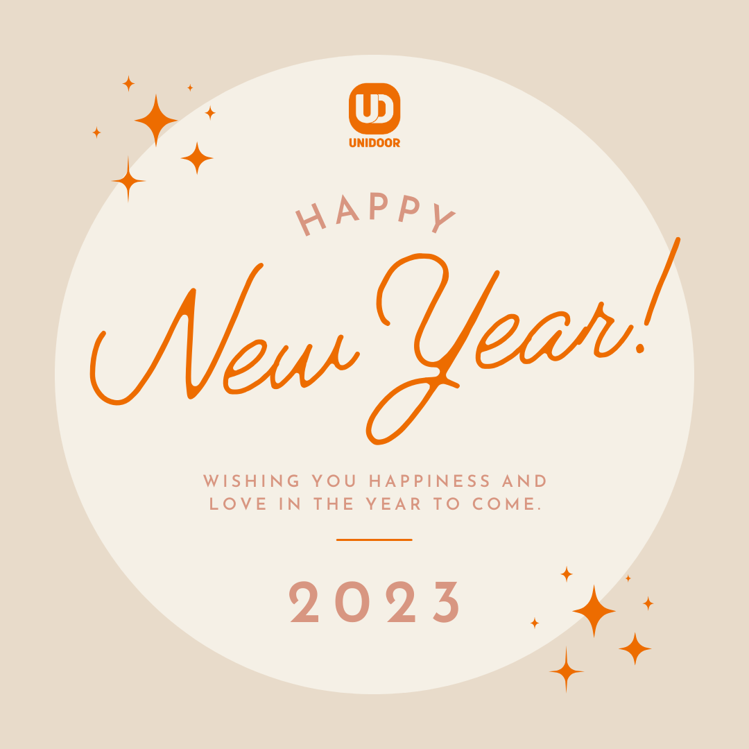 UNIDOOR-Happy-2023-New-Year-from-CBM-Group-Beige-Modern-Sparkle-post