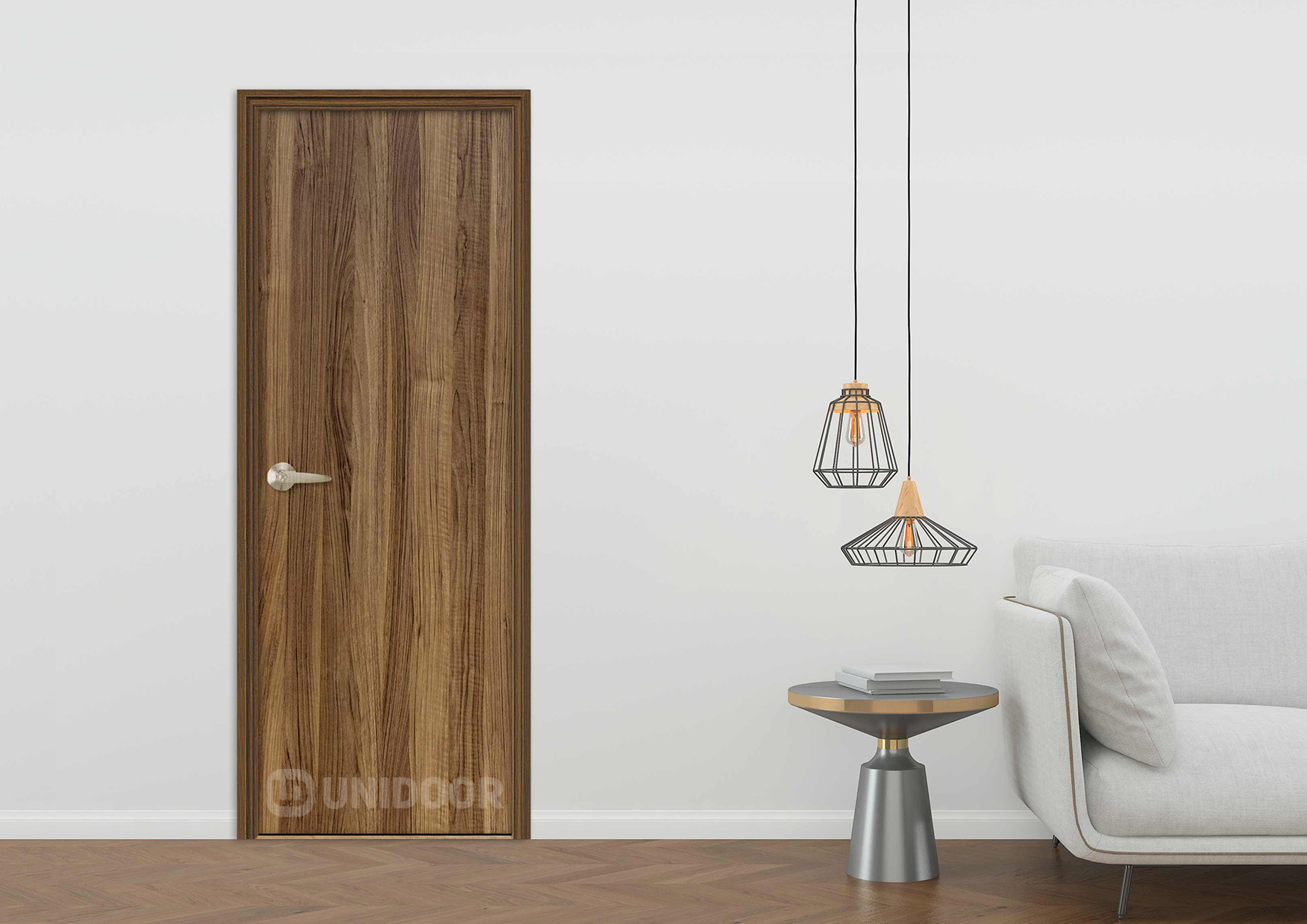 UNIDOOR-室內門-優絲門-浴廁門-GT-U503-interior-grey-wall-living-room-door
