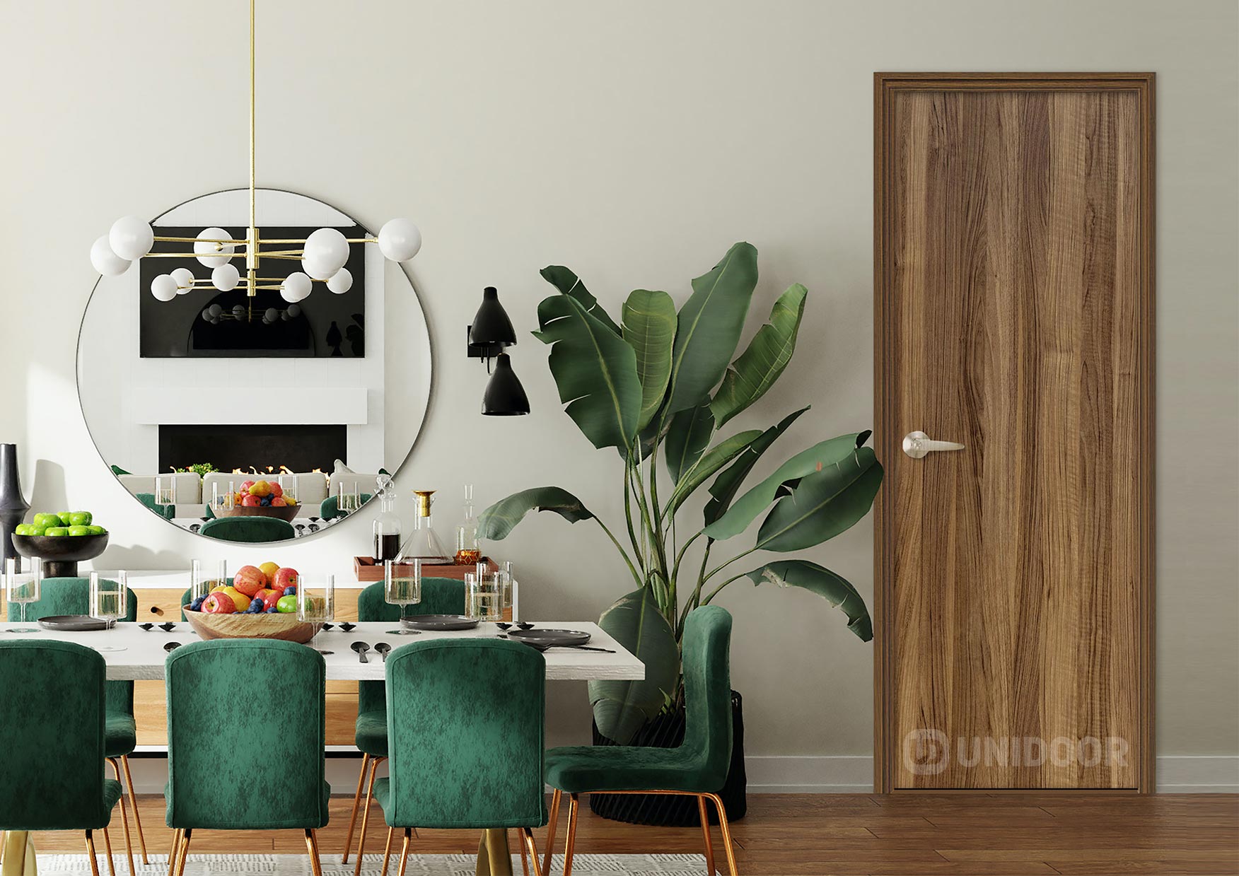 UNIDOOR-室內門-優絲門-浴廁門-GT-U503-interior-dining-room-door